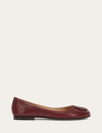 The Frye Company Frye Carson Logo Ballet Flats In Red