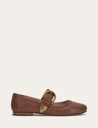 The Frye Company Frye Carson Mary Jane Flats In Brown