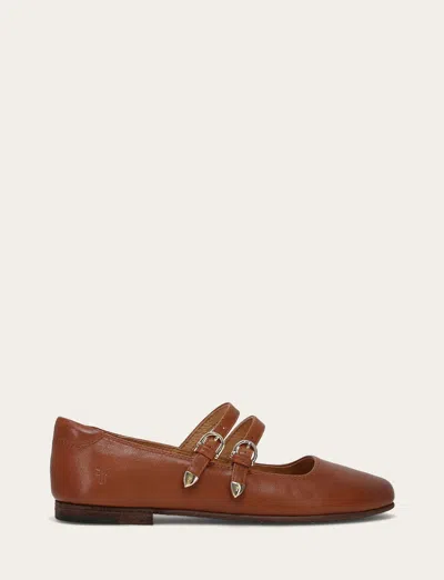 The Frye Company Frye Carson Multi Mary Jane Flats In Brown