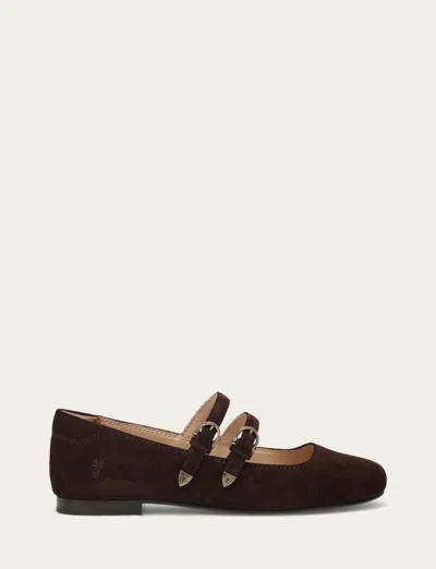 The Frye Company Frye Carson Multi Mary Jane Flats In Brown