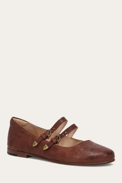 The Frye Company Frye Carson Multi Mary Jane Flats In Spice