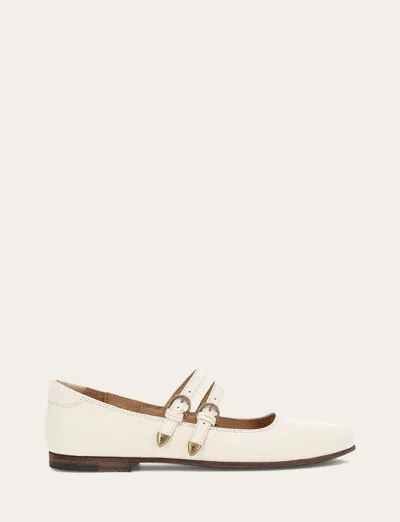 The Frye Company Frye Carson Multi Mary Jane Flats In White