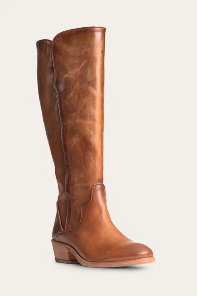 The Frye Company Frye Carson Piping Tall Boots In Caramel