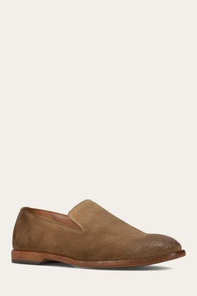 The Frye Company Frye Chris Venetian Loafers In Ash Waxed Suede