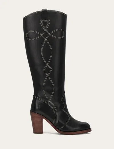 The Frye Company Frye Corinne Tall Deco Stitch Boots In Black