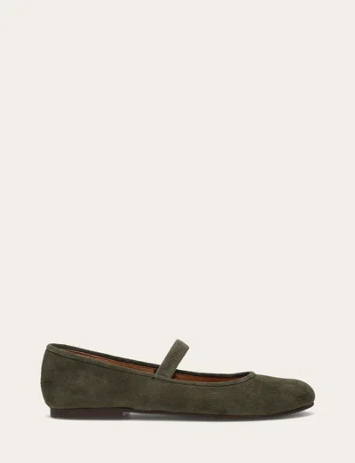 The Frye Company Frye Emma Elastic Mary Jane Flats In Green
