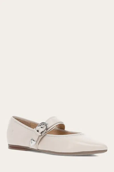 The Frye Company Frye Heather Buckle Mary Jane Flats In Ivory