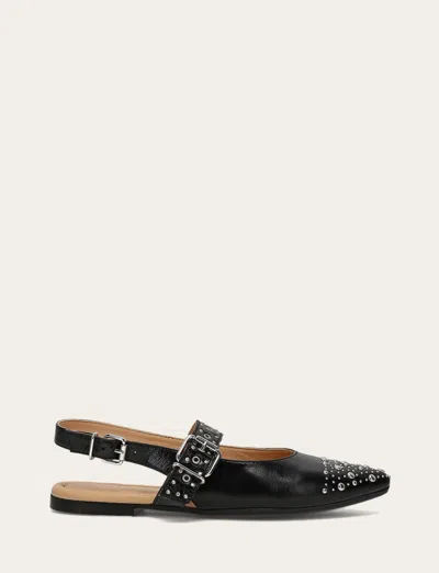 The Frye Company Frye Heather Slingback Studded Flats In Black