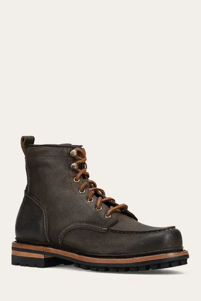 The Frye Company Frye Hudson Workboot Lug Boots In Chocolate