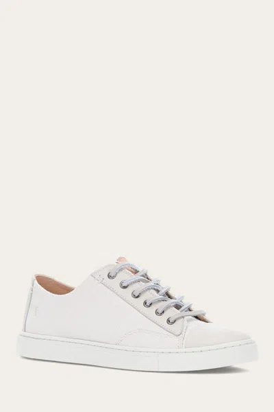 The Frye Company Frye Ivy Canvas Low Lace Sneaker In Ivory
