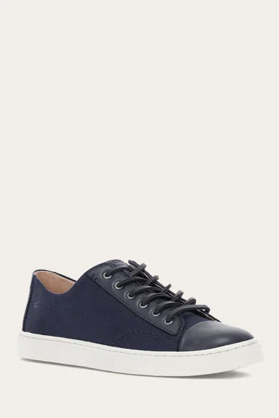 The Frye Company Frye Ivy Canvas Low Lace Sneaker In Navy