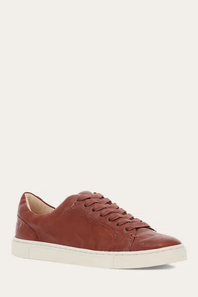 The Frye Company Frye Ivy Low Lace Sneaker In Cognac