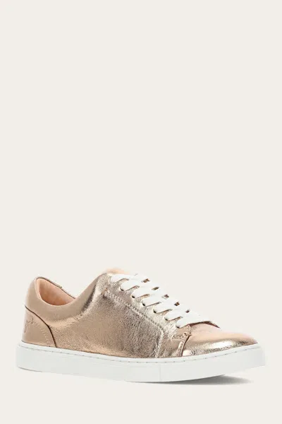 The Frye Company Frye Ivy Low Lace Sneaker In Dark Gold
