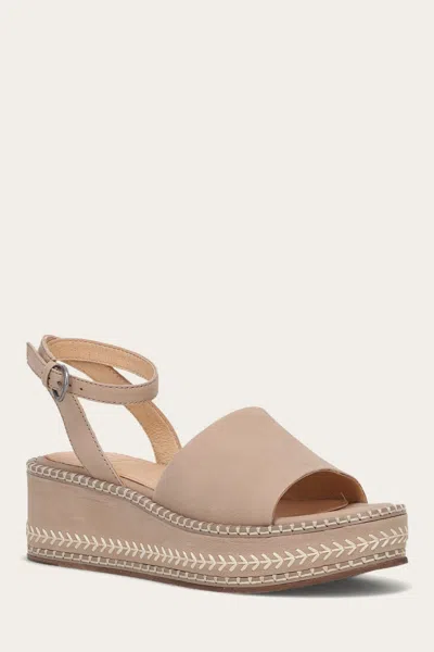The Frye Company Frye Joy Ankle Strap Platform Sandal Sandals In Clay