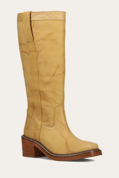 The Frye Company Frye Kate Pull On Wide Calf Tall Boots In Banana