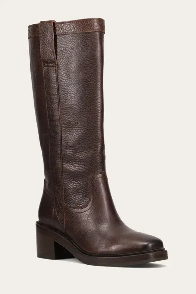 The Frye Company Frye Kate Pull On Wide Calf Tall Boots In Dark Brown