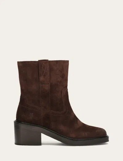 The Frye Company Frye Kate Short Inside Zip Booties In Brown