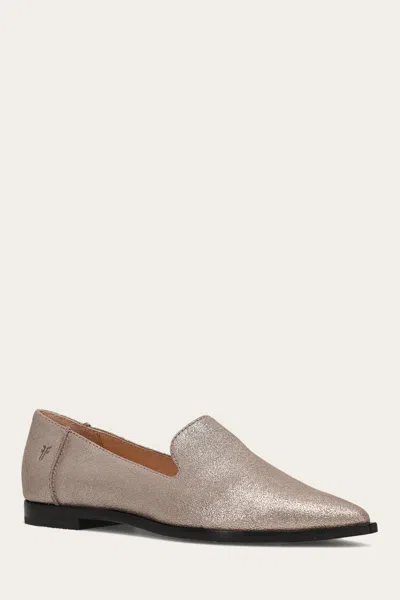 The Frye Company Frye Kenzie Venetian Flats In Pewter