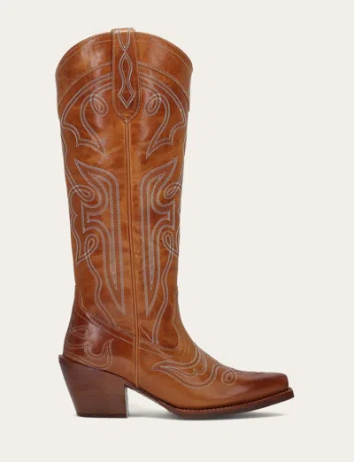 The Frye Company Frye Laila Double F Deco Boots In Brown