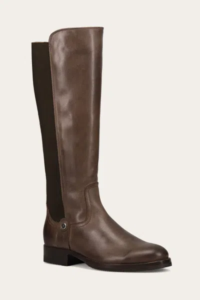 The Frye Company Frye Madison Gore Inside Zip Tall Boots In Dark Grey