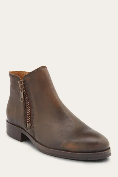The Frye Company Frye Madison Moto Shootie Booties In Dark Brown