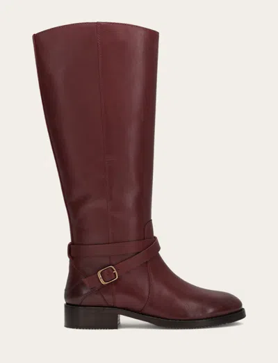 The Frye Company Frye Melissa Belted Riding Wide Calf Boots In Burgundy