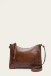 The Frye Company Frye Melissa Zip Crossbody In Cognac