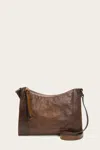 The Frye Company Frye Melissa Zip Crossbody In Brown