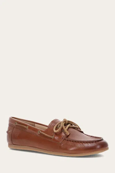 The Frye Company Frye Naya Boat Shoe Sneaker In Cinnamon