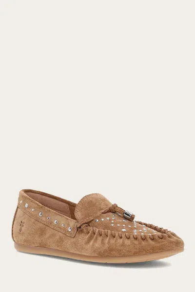 The Frye Company Frye Naya Stud Moc Loafers In Almond