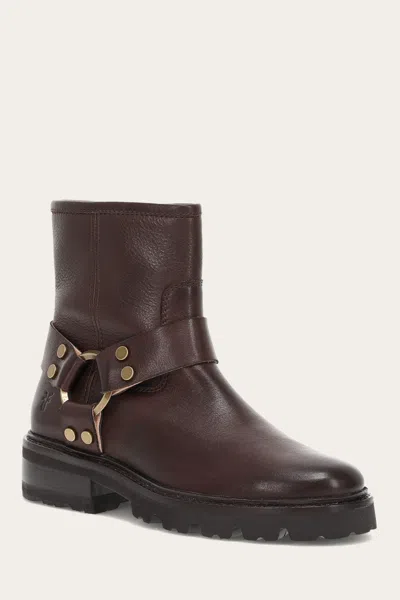 The Frye Company Frye Olivia Harness Short Booties In Chocolate