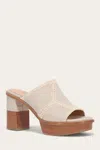 The Frye Company Frye Pipa Crochet Platform Sandal Sandals In Ivory