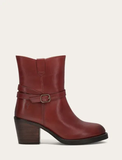 The Frye Company Frye Rylee Belted Inside Zip Booties In Red