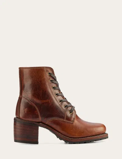 The Frye Company Frye Sabrina 6g Lace Up Boots In Brown
