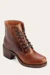 The Frye Company Frye Sabrina 6g Lace-up Boots In Cognac