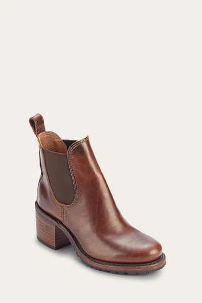 The Frye Company Frye Sabrina Chelsea Boots In Cognac