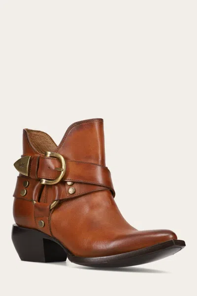 The Frye Company Frye Sacha Multi Strap Bootie In Caramel