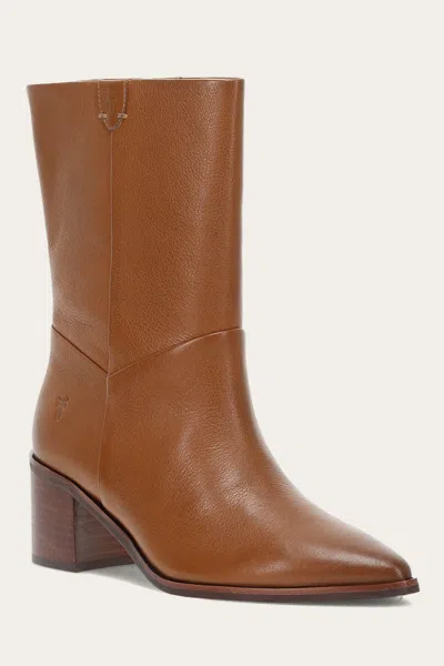 The Frye Company Frye Sadie Softy Mid Booties In Dark Latte