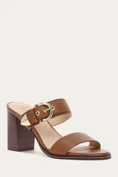 The Frye Company Frye Stella Buckle Slide Sandals In Dark Latte