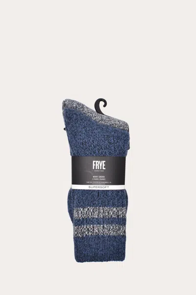The Frye Company Frye Super Soft Boot Sock 2 Pack In Navy