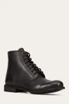 The Frye Company Frye Tyler Flex Lace-up Boots In Antiqued Black