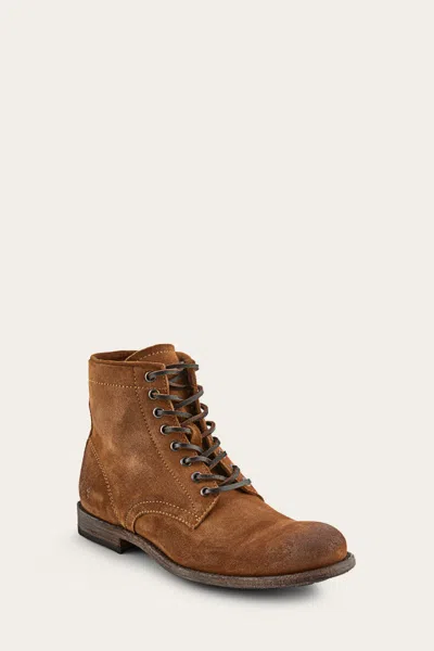 The Frye Company Frye Tyler Lace-up Boots In Tan Suede