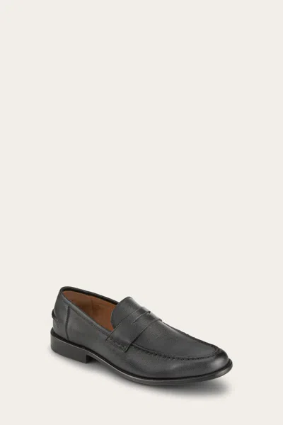 The Frye Company Frye Tyler Penny Loafers In Black Scotchgrain