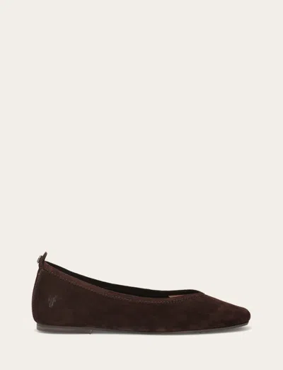 The Frye Company Hayley Ballet Flats In Chocolate