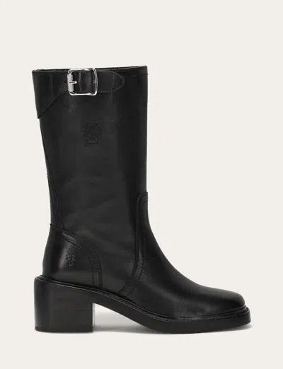 The Frye Company Kate Moto Mid Boots In Black