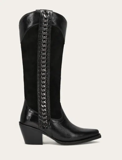 The Frye Company Laila Tall Chain Boots In Black