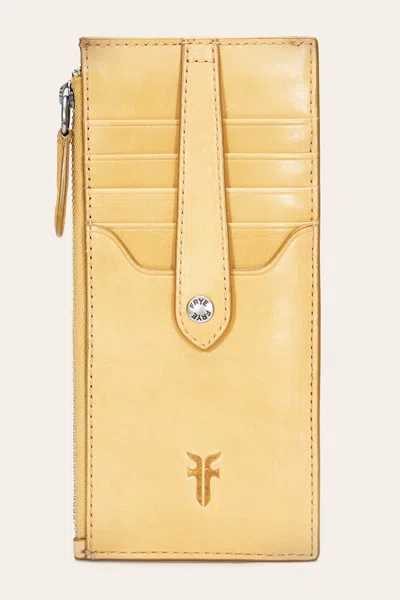 The Frye Company Melissa Snap Card Wallet In Ripen Banana
