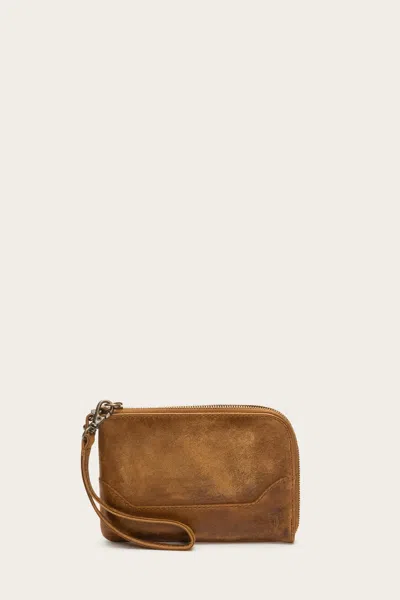 The Frye Company Melissa Wristlet In Cognac