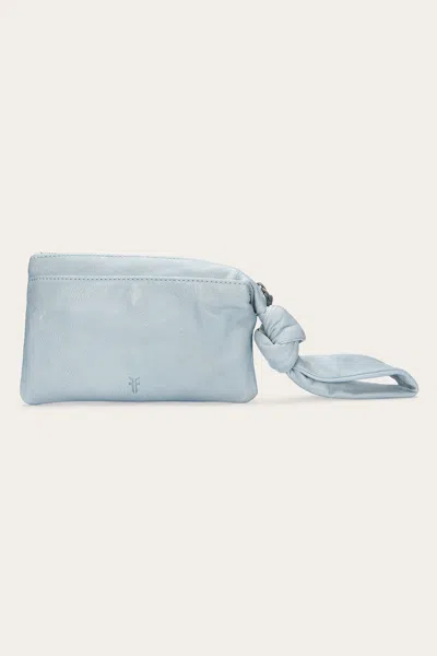 The Frye Company Nora Knotted Wristlet In Light Sky