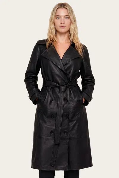 The Frye Company Soho Trench Coat In Black